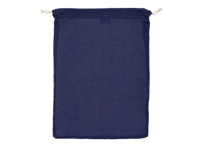 Sac filet personnalisable coloré 30x40cm coton140g Bleu foncé